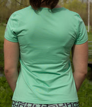 Afbeelding in Gallery-weergave laden, Orango Running - Running Rotterdam Womens T-shirt short sleeve V-neck - Neptune Green - 12011