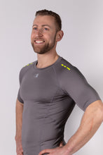 Afbeelding in Gallery-weergave laden, Orango Running - Mens T-shirt short sleeve - Steel Grey/Lime - 11016