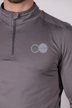 Afbeelding in Gallery-weergave laden, Orango Running - Mens T-shirt long sleeve with zipp - Steel Grey - 11018