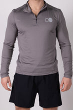 Afbeelding in Gallery-weergave laden, Orango Running - Mens T-shirt long sleeve with zipp - Steel Grey - 11018