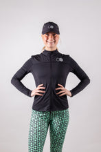 Afbeelding in Gallery-weergave laden, Orango Running - Womens cover up jacket with full zipp - Black - 12051