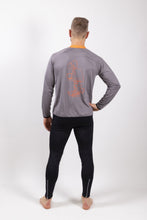 Afbeelding in Gallery-weergave laden, Orango Running - Mens T-shirt long sleeve - Steel Grey/Orange/Black - Print: Zoef - P010-106F
