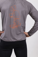 Afbeelding in Gallery-weergave laden, Orango Running - Mens T-shirt long sleeve - Steel Grey/Orange/Black - Print: Zoef - P010-106F
