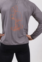 Afbeelding in Gallery-weergave laden, Orango Running - Mens T-shirt long sleeve - Steel Grey/Orange/Black - Print: Zoef - P010-106F