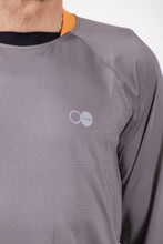 Afbeelding in Gallery-weergave laden, Orango Running - Mens T-shirt long sleeve - Steel Grey/Orange/Black - P010-106