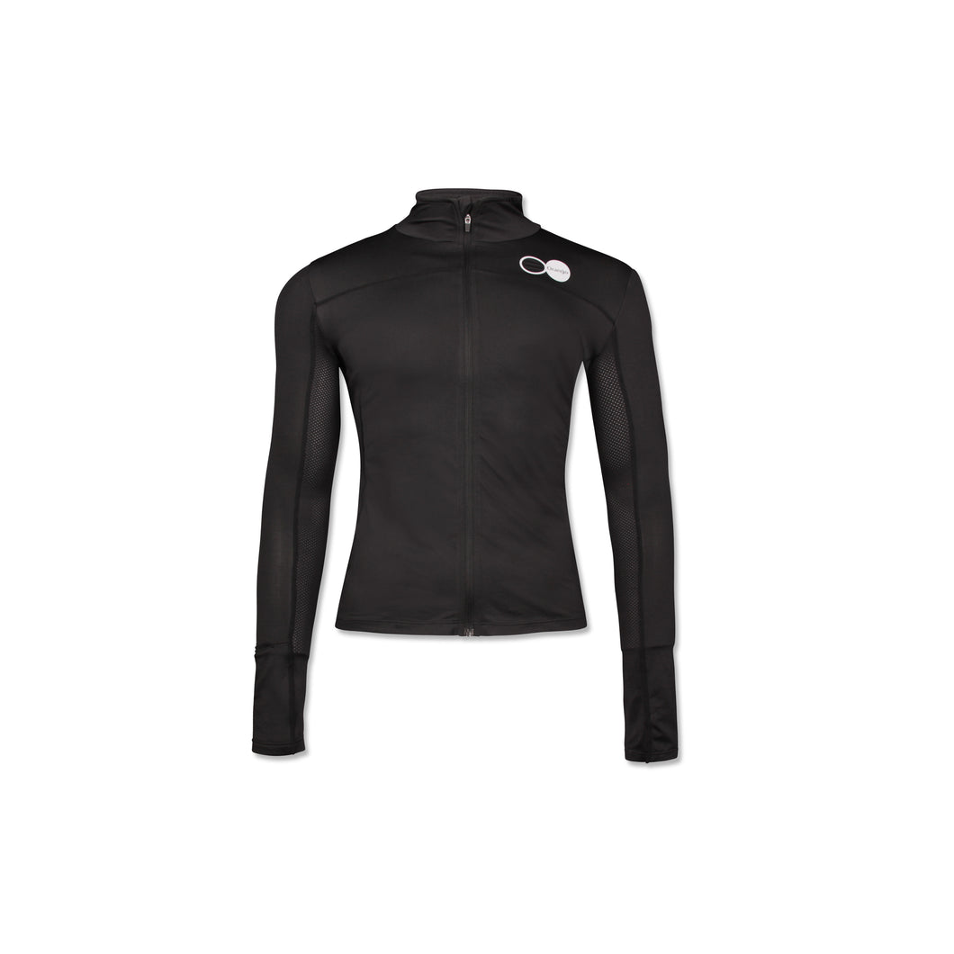 Orango Running - Womens cover up jacket with full zipp - Black - 12051