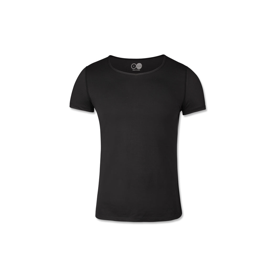 Orango Running -Womens T-shirt short sleeve V-neck - Black - 12011