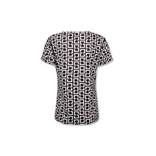 Afbeelding in Gallery-weergave laden, Orango Running - Womens T-shirt short sleeve V-neck - Black/White allover print - 12011