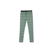 Afbeelding in Gallery-weergave laden, Orango Running - Womens Long Tights - Black/Neptune Green Allover Print - 12006