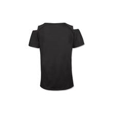 Afbeelding in Gallery-weergave laden, Orango Running - Womens T-shirt with open shoulder - Black - 12043