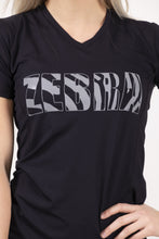 Afbeelding in Gallery-weergave laden, Orango Running - Womens T-shirt short sleeve V-neck - Black - P010201A