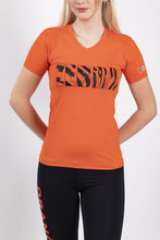 Afbeelding in Gallery-weergave laden, Orango Running - Womens T-shirt short sleeve V-neck - Cherry Tomato - P010-201A
