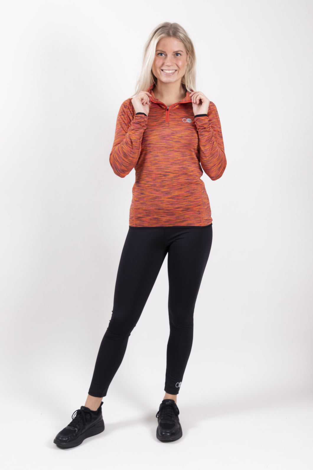 Orango Running - Womens T-shirt long sleeve Zipp - Multicolor - P010-204