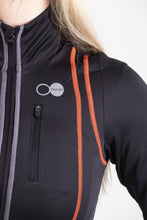 Afbeelding in Gallery-weergave laden, Orango Running - Womens Longsleeve Top Full Zipp - Black - P010-206