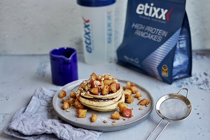 High Protein Pancakes met gebakken appel