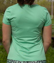 Afbeelding in Gallery-weergave laden, Orango Running -  Running Rotterdam Womens T-shirt short sleeve V-neck - Neptune Green - 12011
