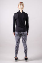 Afbeelding in Gallery-weergave laden, Orango Running - Womens Long Tights - Black/White Allover Print - 12006
