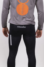 Afbeelding in Gallery-weergave laden, Orango Running - Mens T-shirt long sleeve - Steel Grey/Black/Orange - P010-106E

