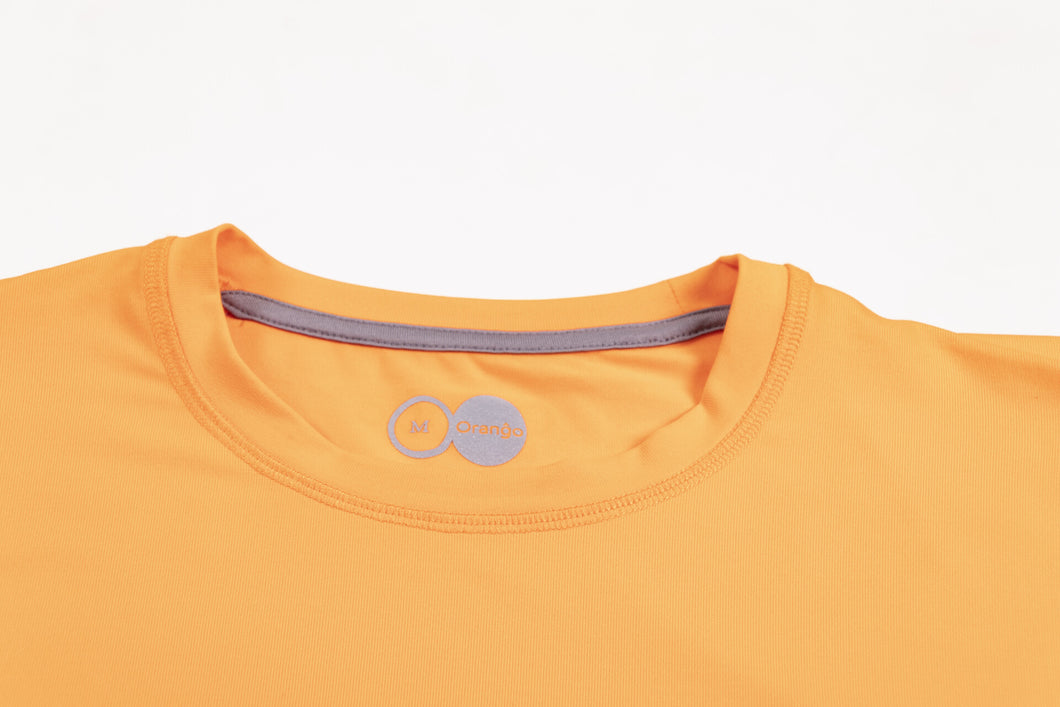 Orango Running - Mens Basic T-shirt short sleeve O-neck, Regular Fit - Orange - P010-101