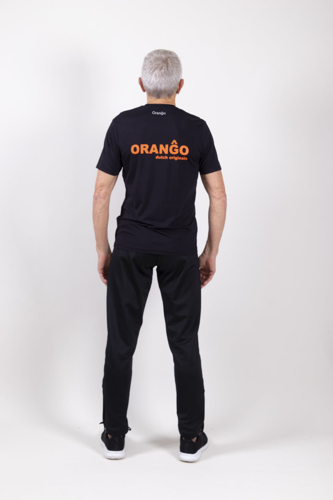 Orango Running - Mens T-shirt short sleeve V-neck -  Regular Fit - Black - Print: Dutch Originals - P010-1012G