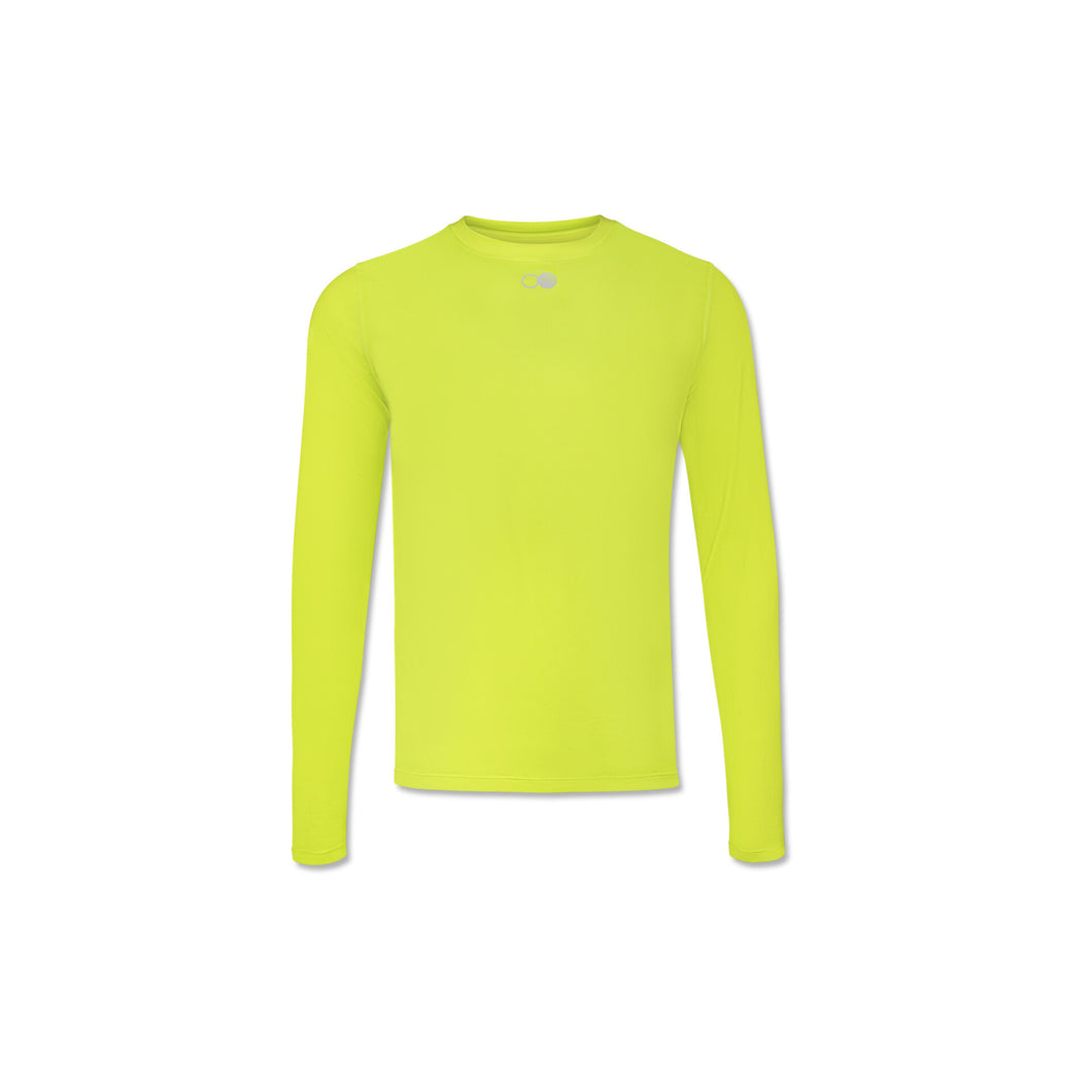 Orango Running - Mens T-shirt long sleeve - Lime - 11017
