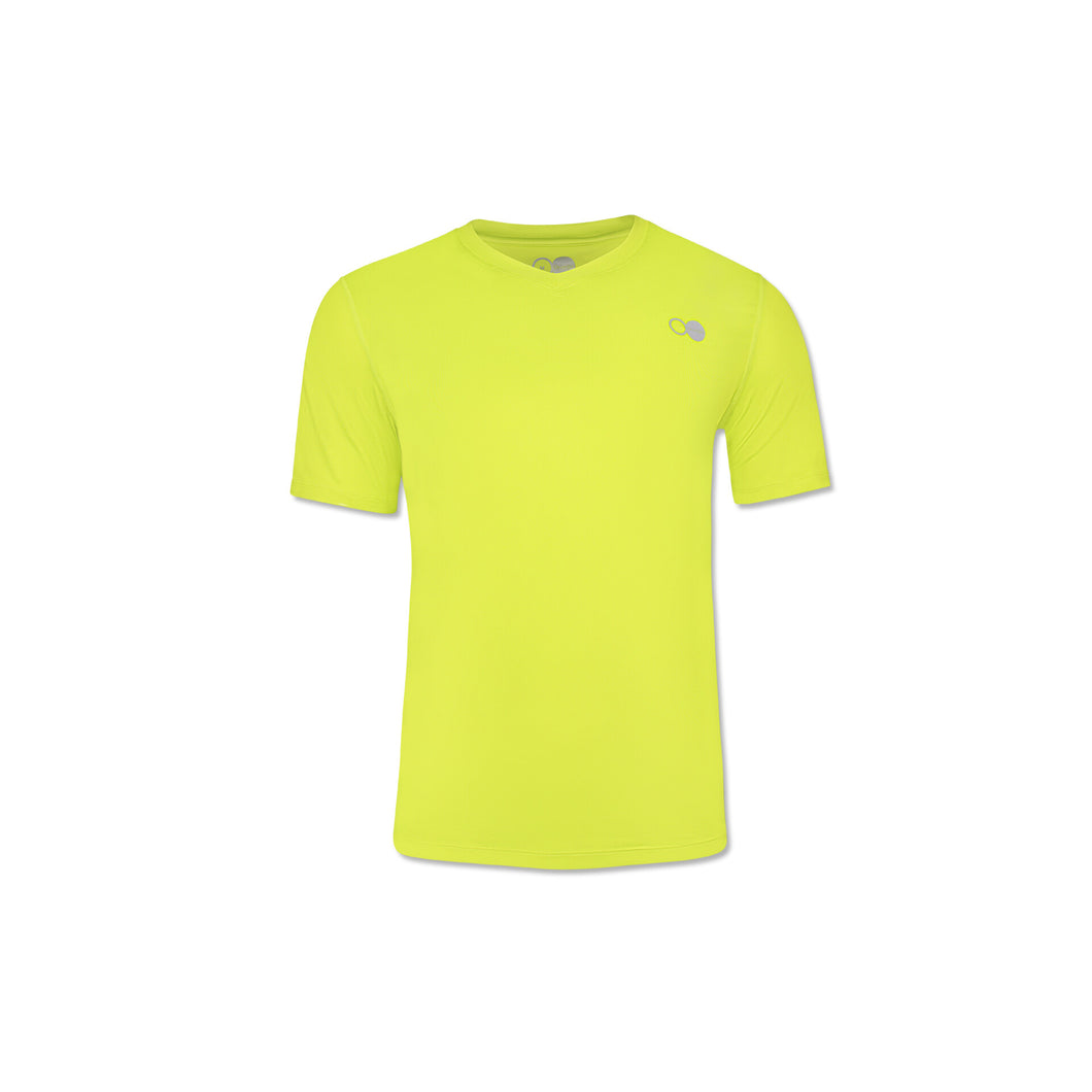 Orango Running - Mens T-shirt short sleeve V-neck - Lime - 11027