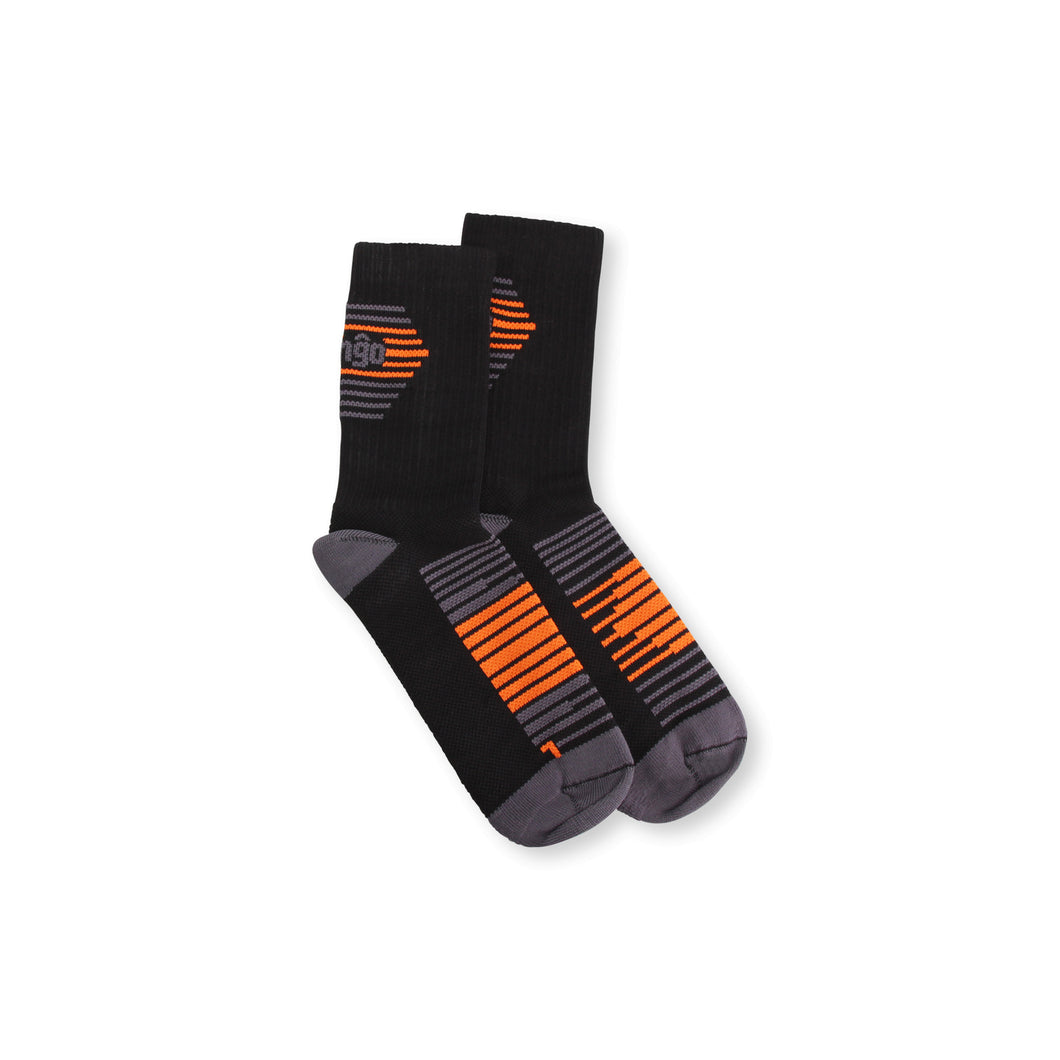 Orango Running -  Accesoires Unisex Socks High - Black/Orange - NL010-301