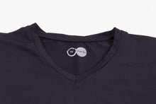 Afbeelding in Gallery-weergave laden, Orango Running - Womens T-shirt short sleeve V-neck - Regular Fit - Black - Print: Logo - P010201D
